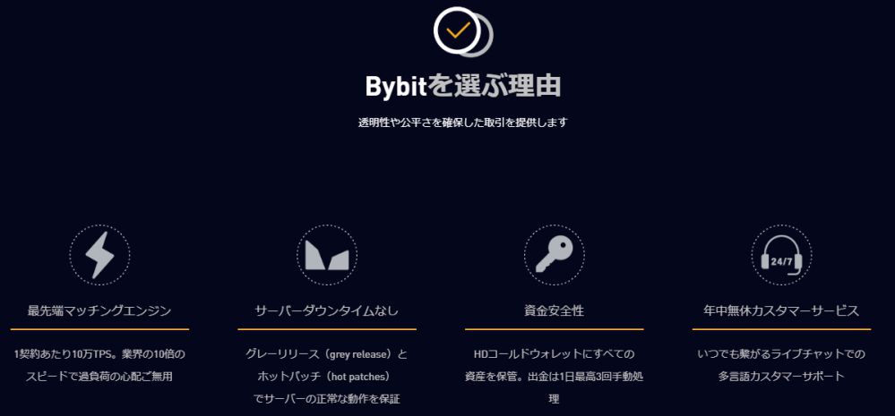 Bybit(バイビット)の利点